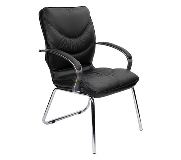 Офисный стул LEEDS CHROME D кожа+кож.зам.