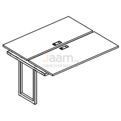 Мебель для персонала Секция стола рабочей станции на металлокаркасе QUATTRO Б4 172-1 БП