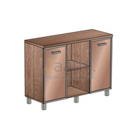 Кабинет руководителя Офисная тумба многофункциональная со стеклом(бронза) ПР504